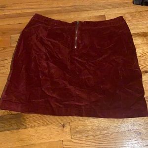 Crushed velvet skirt